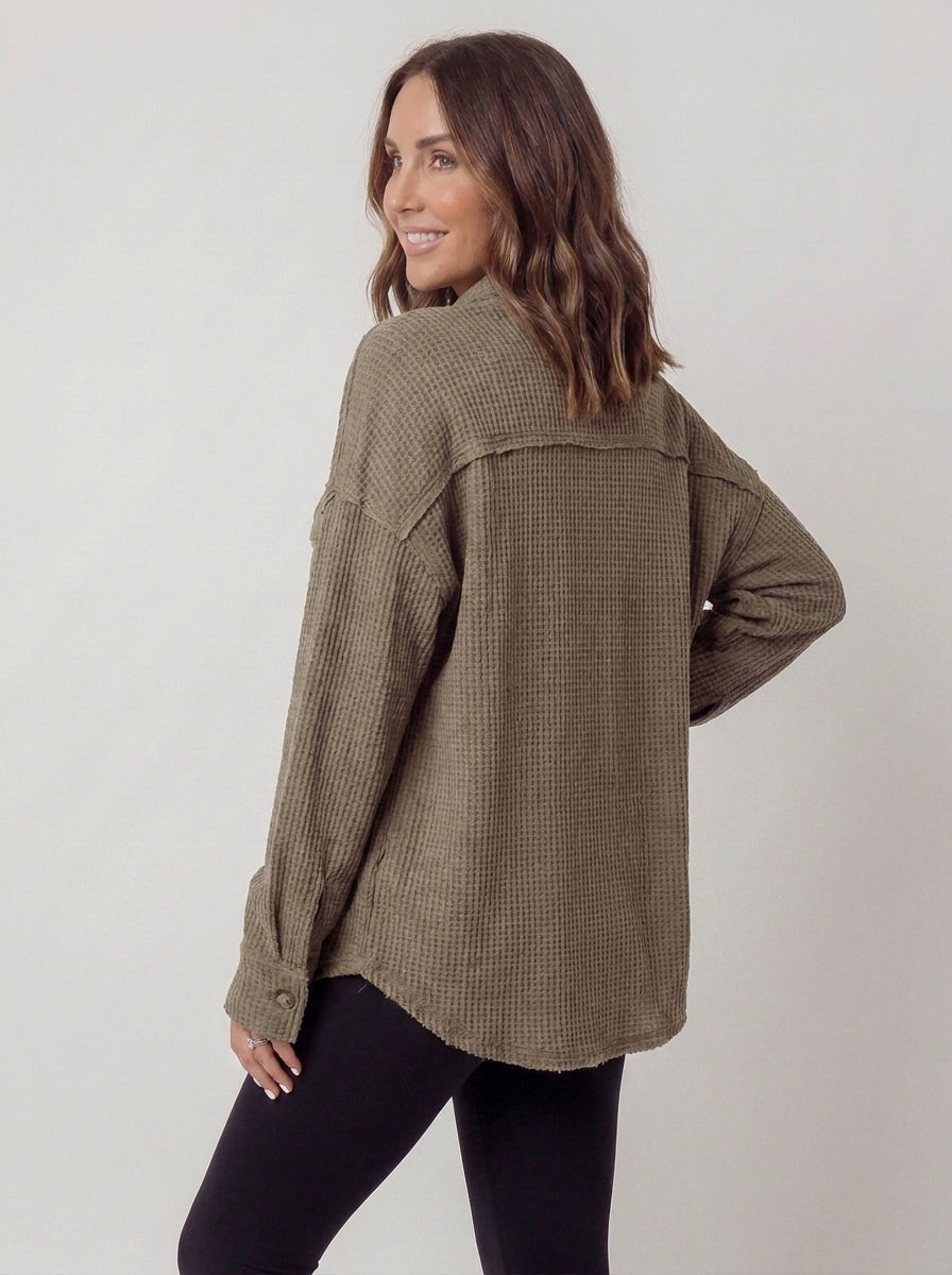 Auvora | Waffle Knit Shacket