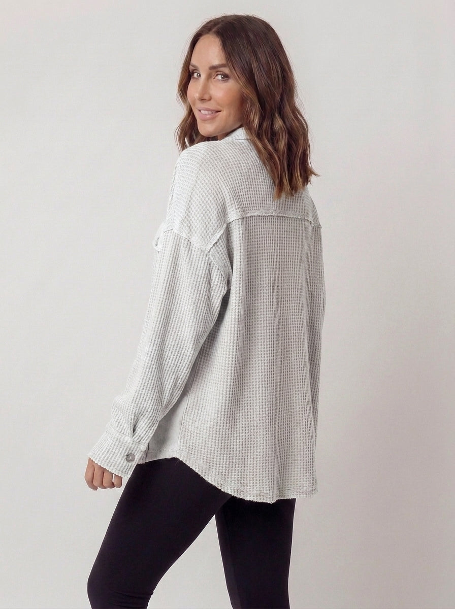 Auvora | Waffle Knit Shacket