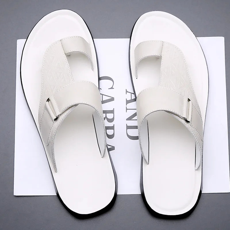 ASTON™ | Leather Toe-Strap Sandals