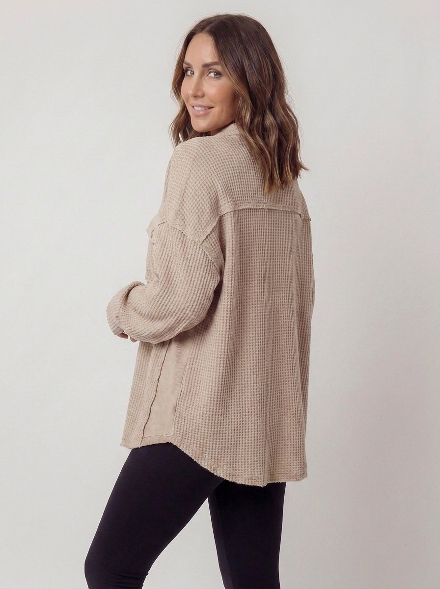 Auvora | Waffle Knit Shacket