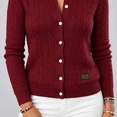 Tilde cable-knit button cardigan, color options