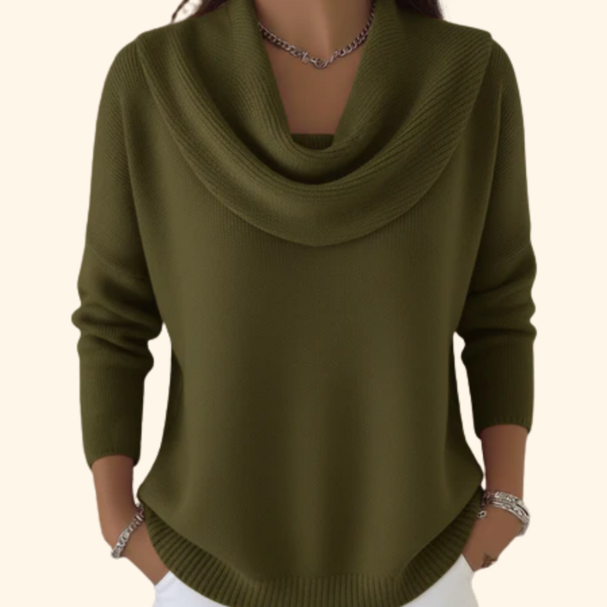 Celeste | Draped-Neck Sweater