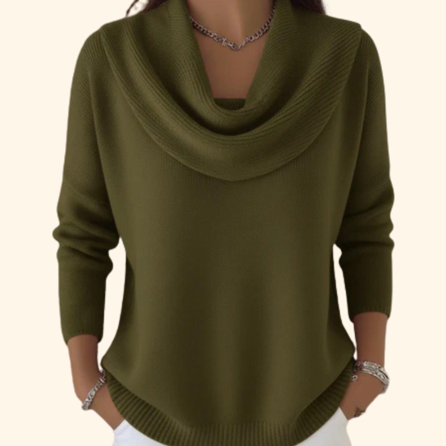 Celeste | Draped-Neck Sweater