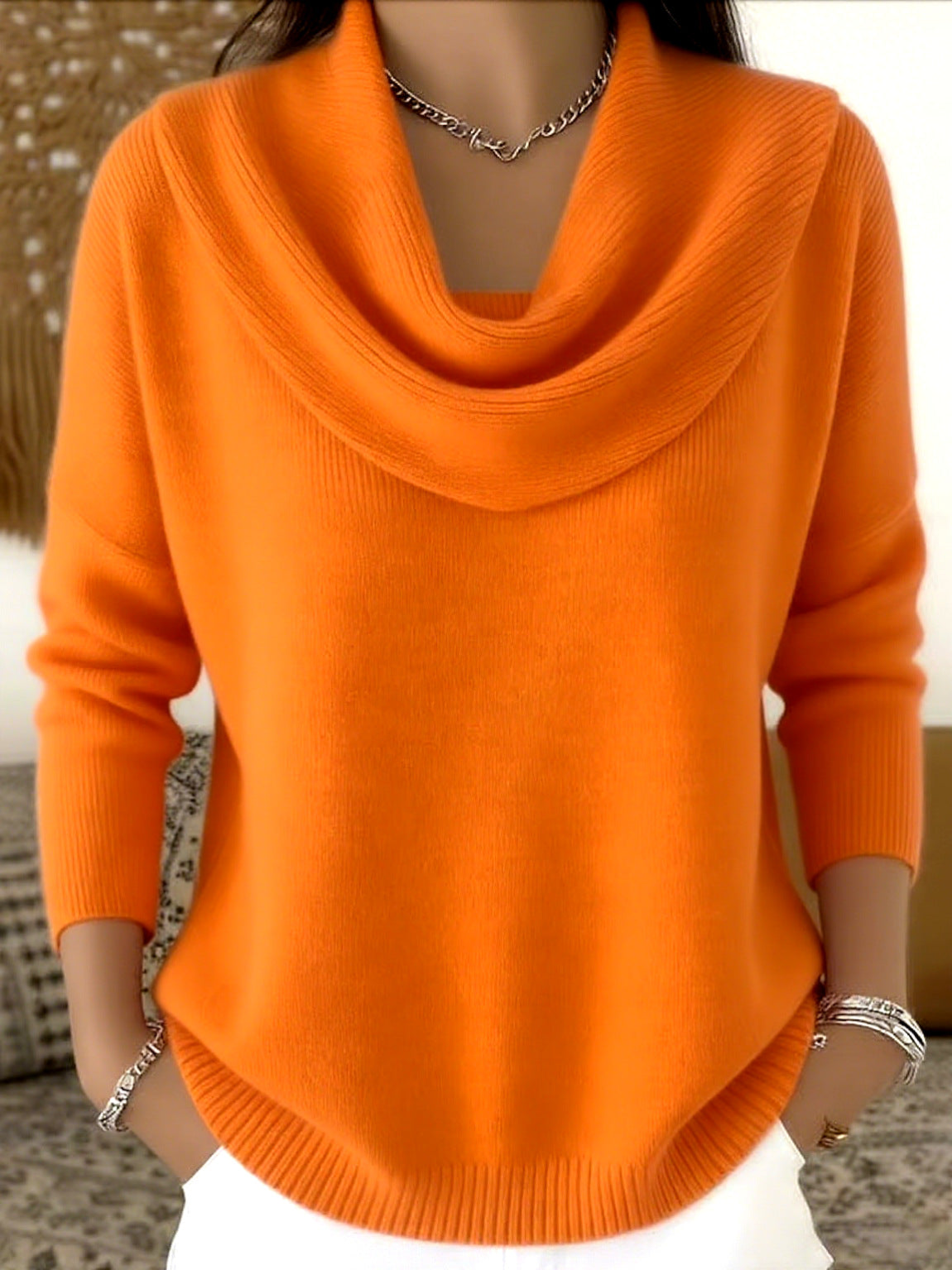 Celeste | Draped-Neck Sweater