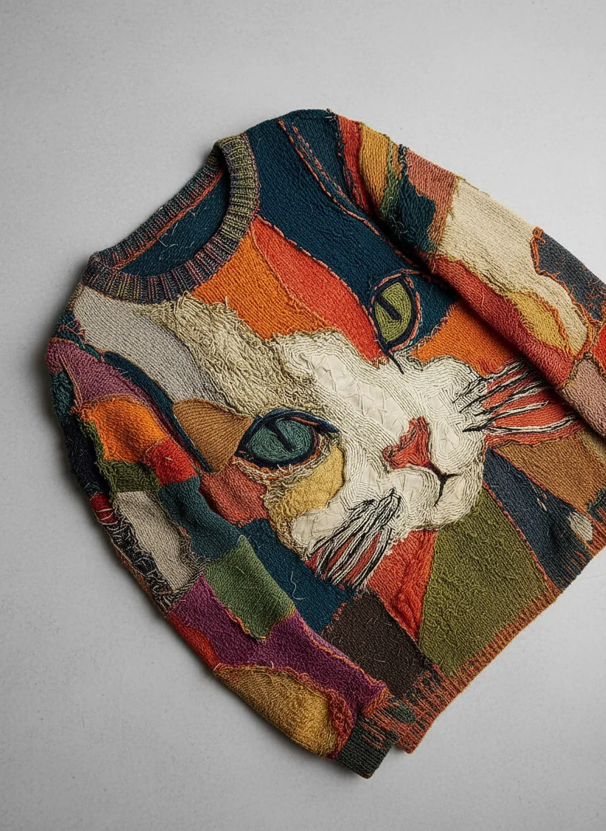 Zaira™ | Artistic Top with Cat