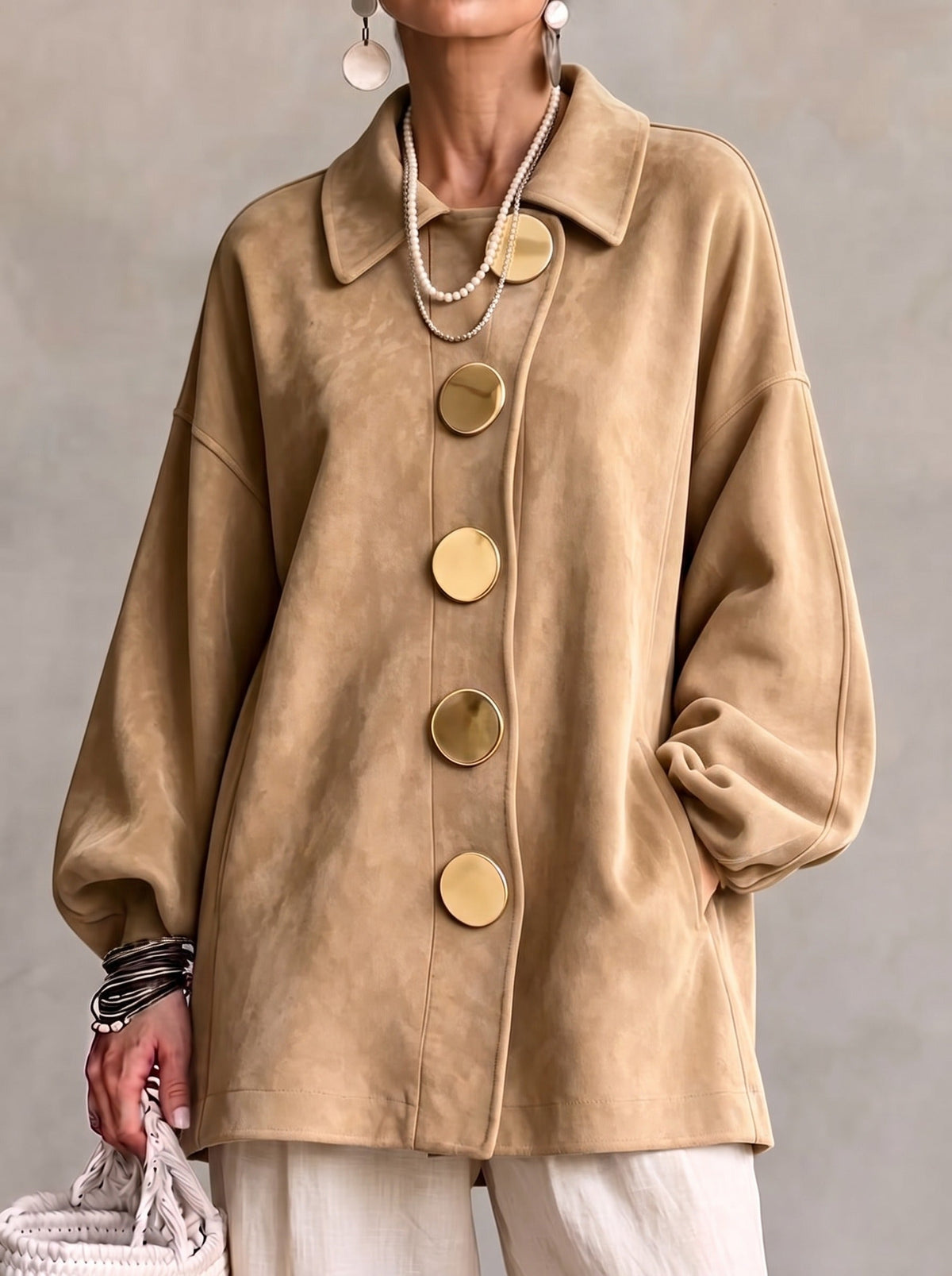 Lorene | Suede Button Shacket