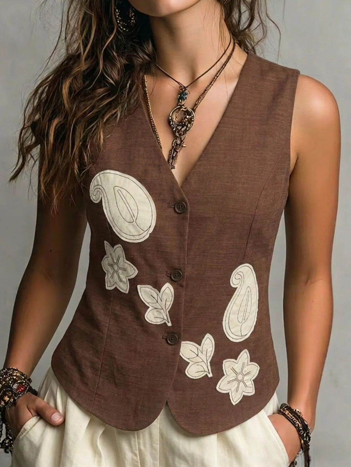 Ada | Elegant Linen Vest