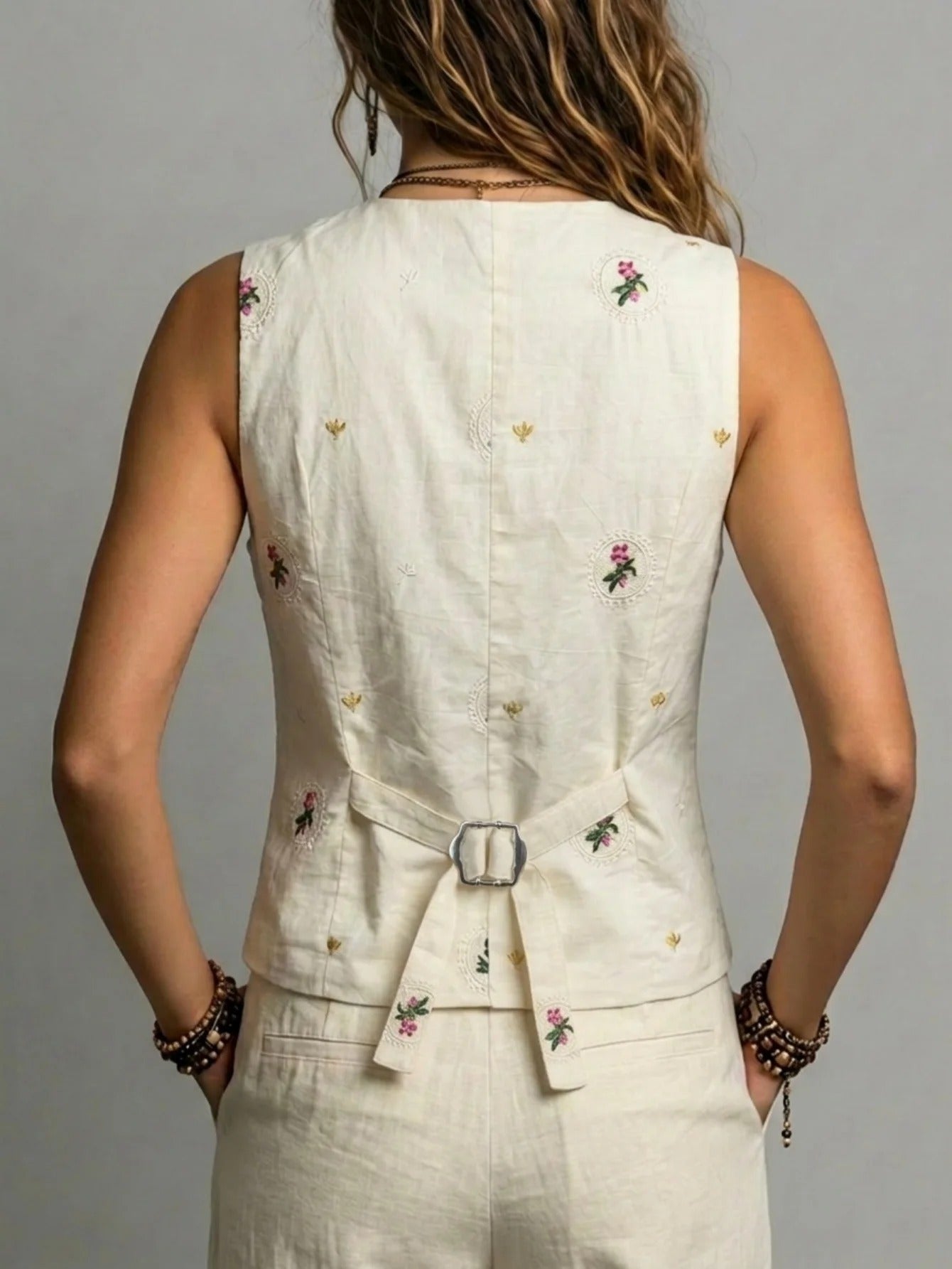 Norma | Adjustable Embroidered Vest