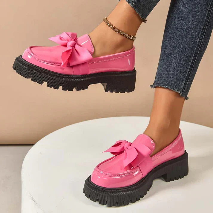 Violeta - Bow Platform Loafers