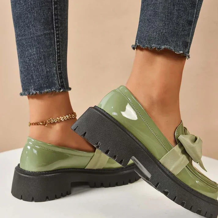 Violeta - Bow Platform Loafers