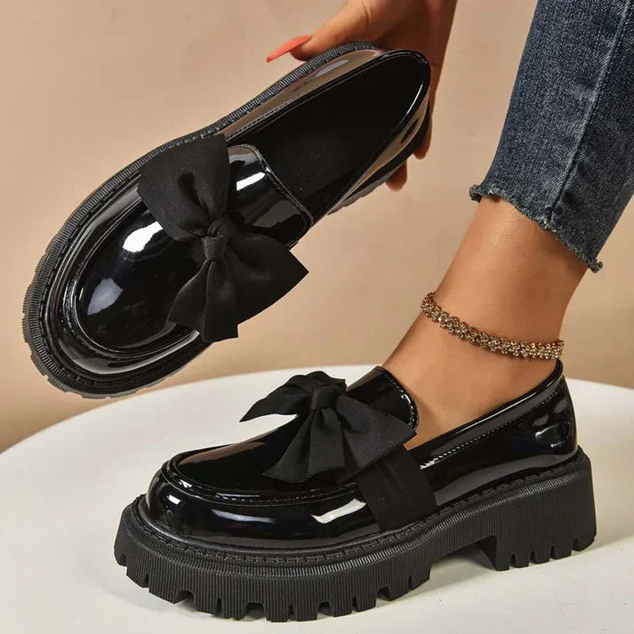 Violeta - Bow Platform Loafers