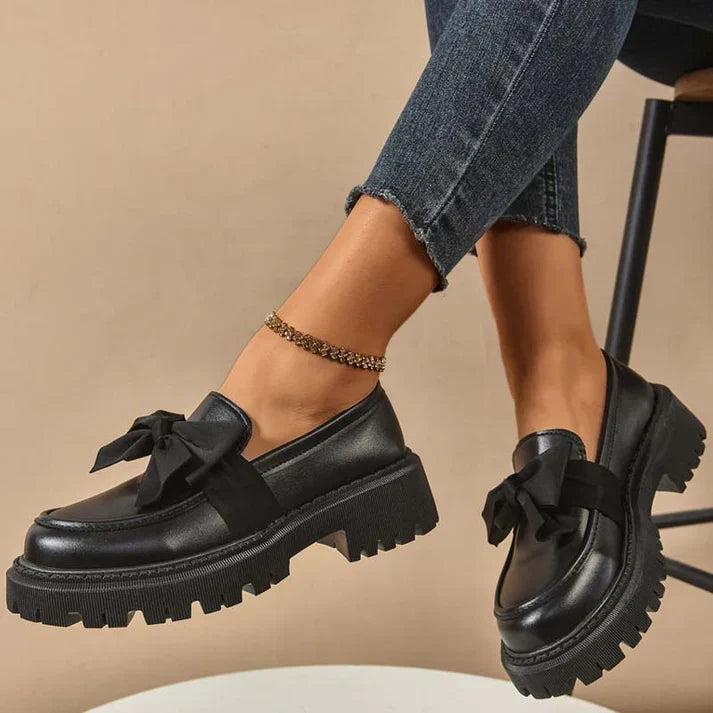Violeta - Bow Platform Loafers