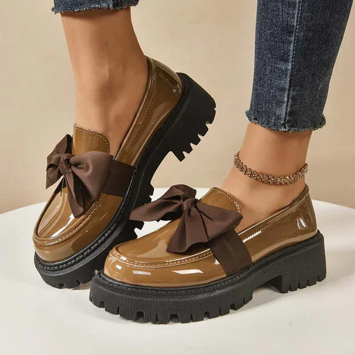 Violeta - Bow Platform Loafers