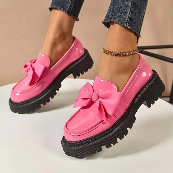 Violeta - Bow Platform Loafers