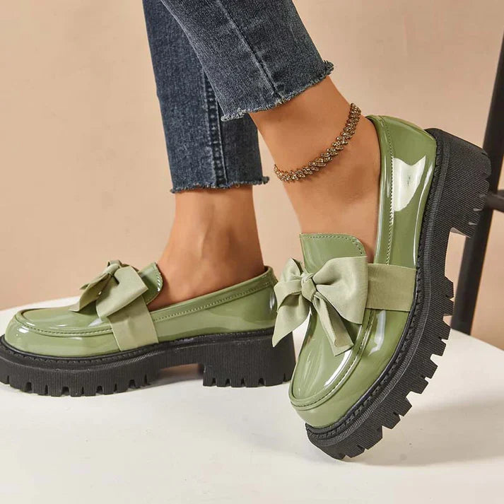 Violeta - Bow Platform Loafers