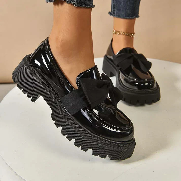 Violeta - Bow Platform Loafers