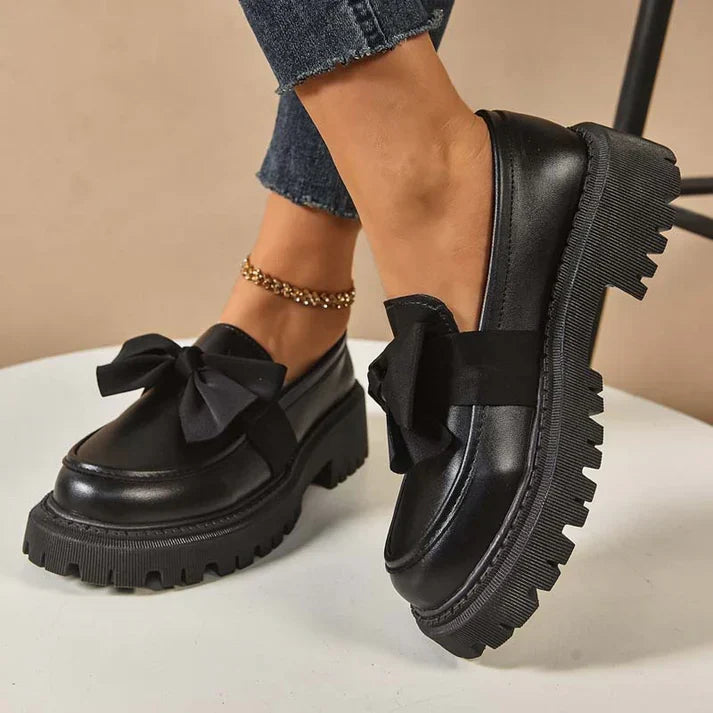 Violeta - Bow Platform Loafers
