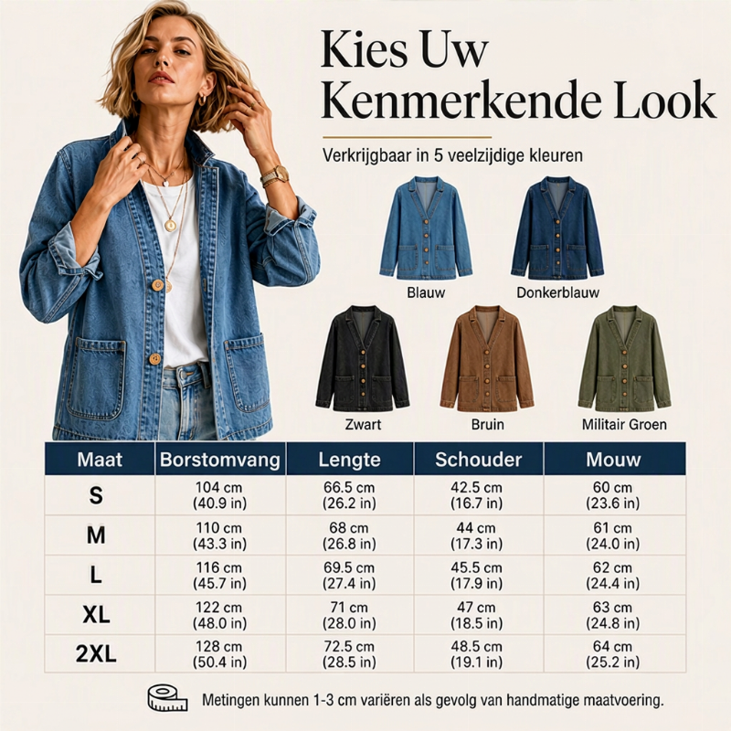 Ines | Sleeveless Denim Vest with V-Neck